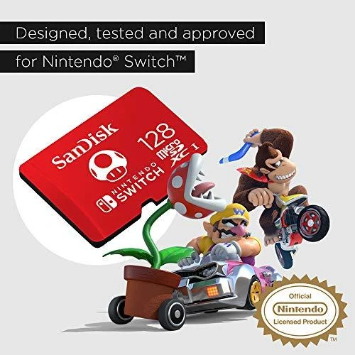 SanDisk Atminties kortelė Nintendo Switch™ konsolėms, microSDXC 128GB 100/90 MB/s (SDSQXAO-128G-GN3ZN)