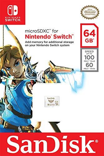 Atminties kortelė SANDISK NINTENDO SWITCH Micro SDXC 64 GB 100/60 MB/s V30 UHS-I U3