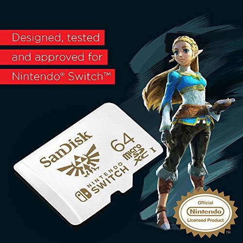 Atminties kortelė SANDISK NINTENDO SWITCH Micro SDXC 64 GB 100/60 MB/s V30 UHS-I U3