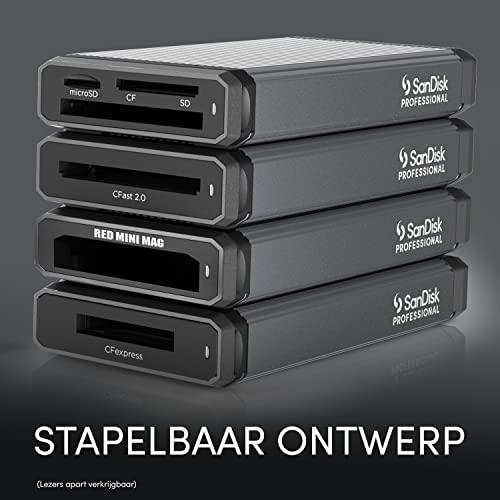 Atminties kortelė Western Digital SANDISK Professional PRO-READER kelių lizdų USB 3.2 Gen 2 didelio našumo kortelių skaitytuvas