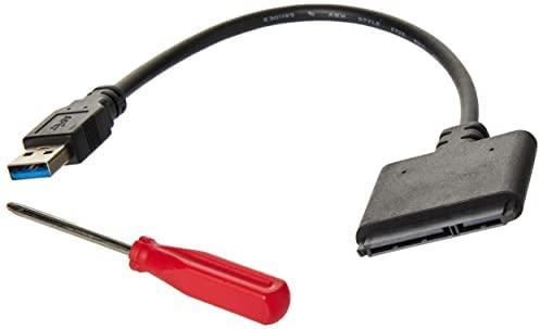 „SanDisk SSD“ nešiojamojo kompiuterio atnaujinimo įrankių rinkinį sudaro USB 3.0 į SATA laidas, instrukcijos, klonavimo programinė įranga