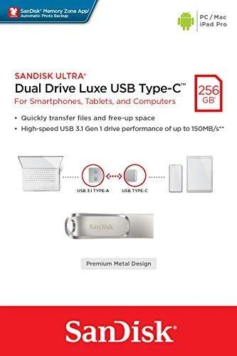 USB laikmena Sandisk Ultra Dual Drive Luxe USB Type-C, 256 GB