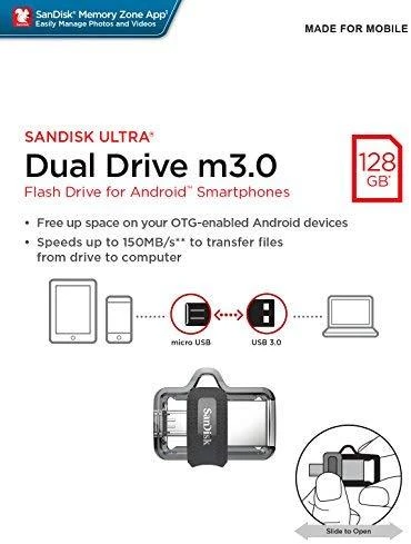 USB laikmena SanDisk Ultra Dual Drive 128GB