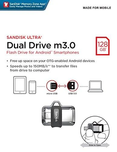 USB laikmena SanDisk Ultra Dual Drive 128GB