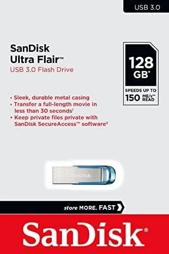 USB laikmena Sandisk Cruzer Ultra Flair, 128GB