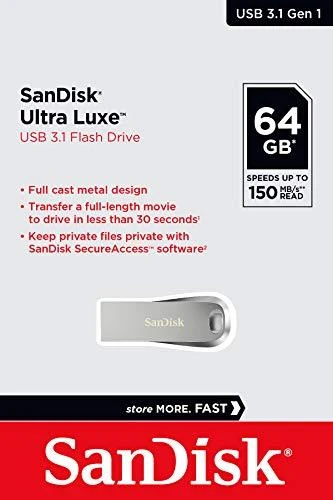 USB laikmena SanDisk Ultra Luxe 64GB USB 3.1 150MB/s