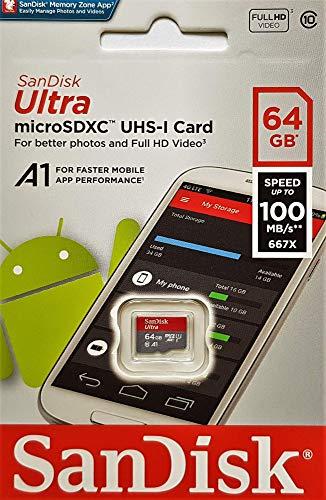SANDISK 64GB Micro SD atminties kortelė, U1