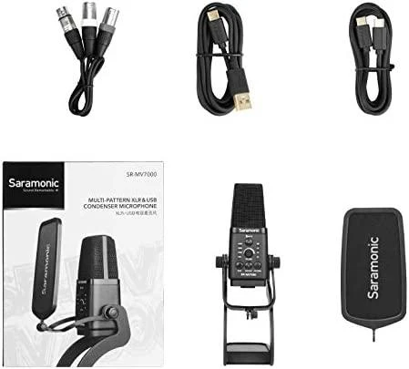 Mikrofonas - Saramonic SR-MV7000 USB/XLR Kondensatorius 20-20kHz su Pop Filtru
