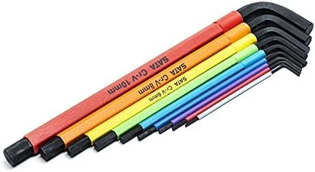 SATA RINKINYS IŠ 9 METRIKŲ 6 TAŠKŲ SPALVOTŲ L-RAGTUČIŲ YPAČ ILGI