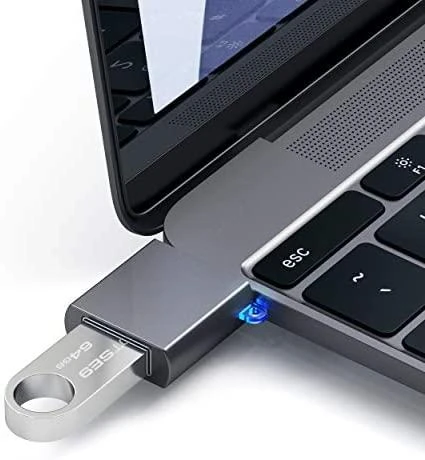 Adapteris USB Satechi USB-A - USB-C Sidabrinė (ST-TCUAM)
