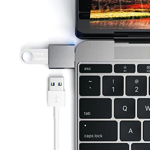 Adapteris USB Satechi USB-A - USB-C Sidabrinė (ST-TCUAM)