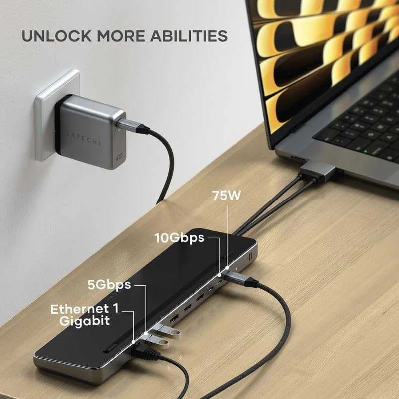 Satechi USB-C dviejų dokų stovas