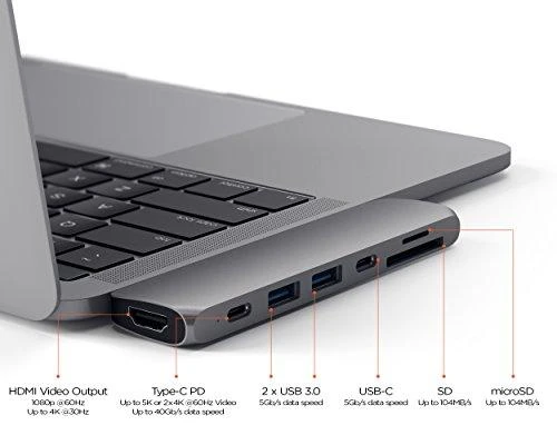 Apple Satechi USB-C 7 Multiport Kosminė pilka adapteris