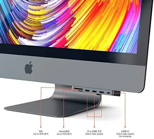 HUB USB Satechi Clamp Hub Pro 1x SD 1x USB-C 1x Micro SD + 3x USB-A 3.0 (ST-TCIMHM)