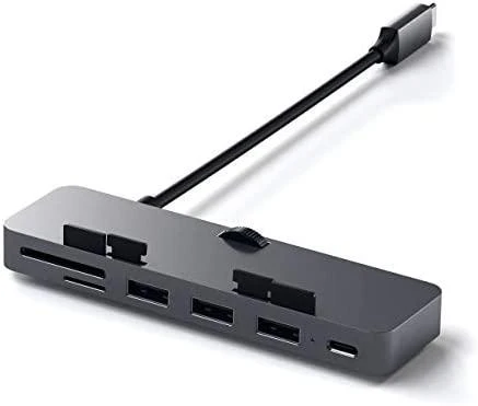 HUB USB Satechi Clamp Hub Pro 1x SD 1x USB-C 1x Micro SD + 3x USB-A 3.0 (ST-TCIMHM)