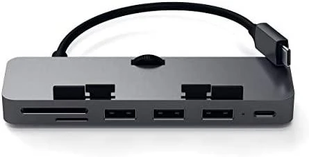 HUB USB Satechi Clamp Hub Pro 1x SD 1x USB-C 1x Micro SD + 3x USB-A 3.0 (ST-TCIMHM)
