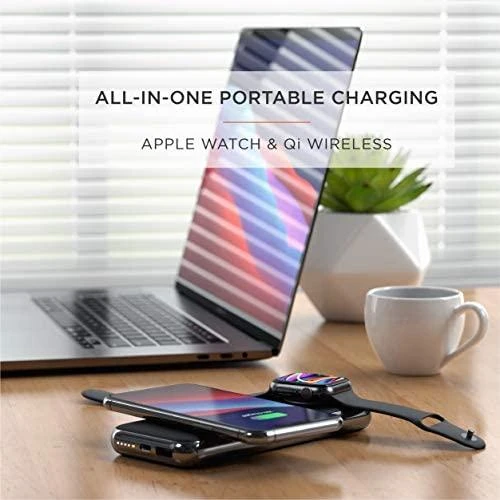 Satechi Quatro Wireless Qi 10000mAh (USB-C PD, USB-A) juoda