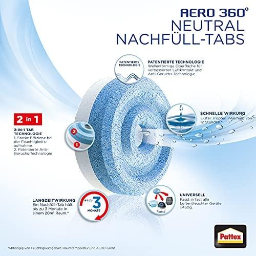 Sausintuvas Pattex Pattex Luftentfeuchter Nachfüll Tabs für Aero 360 2x450g
