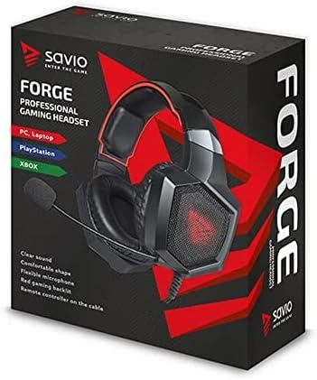Žaidimų ausinės Savio FORGE Jack 3.5mm + USB