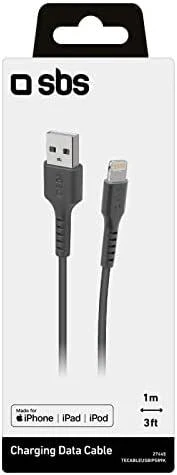 SBS TECABLEUSBIP589K USB-A – Lightning kabelis 1m MFi Certified – juodos spalvos