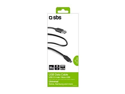 SBS LTHL200 USB-A – Micro-USB kabelis 1m – juodos spalvos