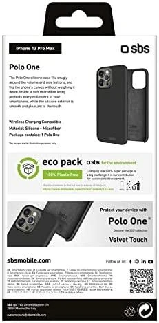 Dėklas SBS Juodas Polo One Cover Pusiau kietas, šilko prisilietimas, skirtas iPhone 13 Pro Max