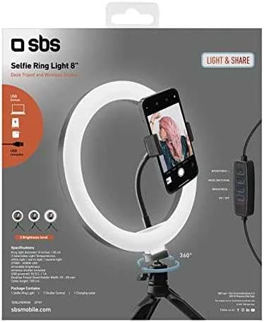 SELFIE STICK Wireless SBS su LED ir Juodas trikojis
