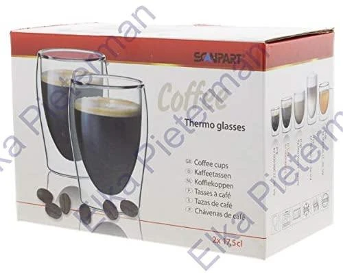 Scanpart COFFEE dvigubo stiklo stiklinės 2 x 175 ml