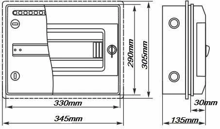 Elektro-Plast Hermetinis modulinis skirstomasis įrenginys RHp-12 1 x 12 IP65 (36.120)