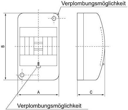 Elektro Plast 3.2 1x4 ant paviršiaus montuojamas modulinis skirstomasis skydas IP42 RNT 4S 3.2