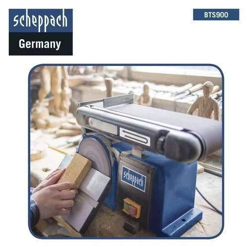 Šlifavimo staklės BTS900 3x šlifavimo juostos ir šlifavimo d, Scheppach
