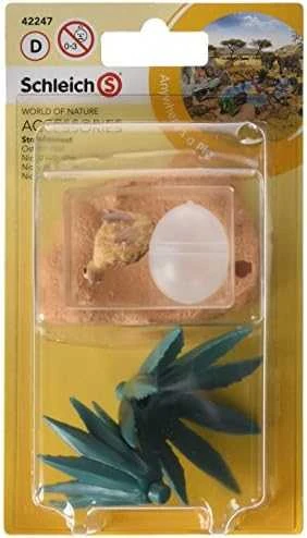Kolekcinė figūrėlė - Schleich Stručių lizdas (išsamus dizainas, realistiška buveinė)