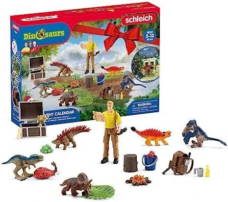 Dinozaurų advento kalendoriaus rinkinio turinys