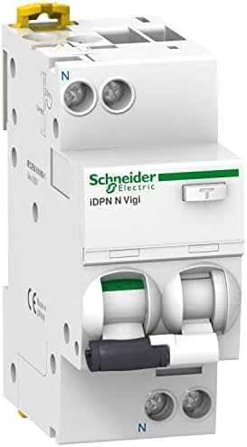 Schneider Electric Schneider Liekamosios srovės grandinės pertraukiklis su viršsrovės elementu 32A 30mA tipas A 1 polius +N - A9D32632