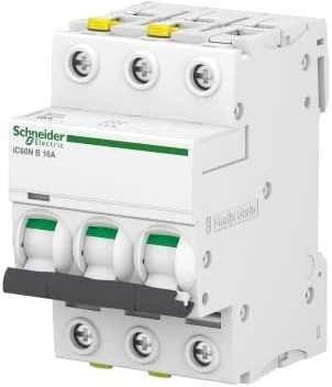 Schneider Electric miniatiūrinis grandinės pertraukiklis 3P B 16A 6kA AC iC60N - A9F03316