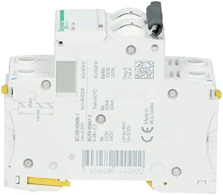 Schneider Electric grandinės pertraukiklis iC60N-C4-1N C 4A 1N polius A9F04604
