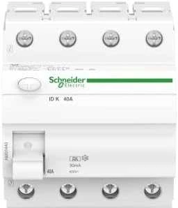 Schneider Electric Schneider Liekamosios srovės grandinės pertraukiklis 4P 40A 0,03A tipas A IDK-A40-30-4 - A9Z01440