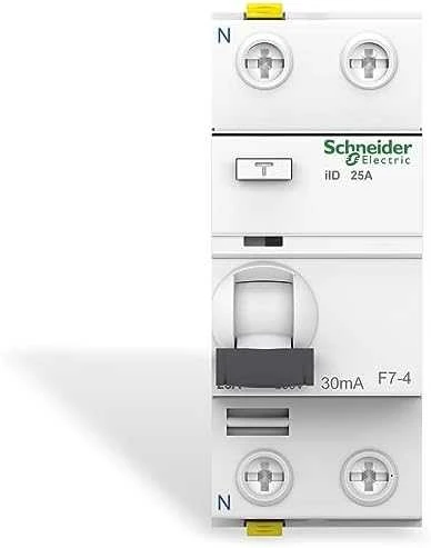 Schneider Electric liekamosios srovės grandinės pertraukiklis Acti9 iID-25-2-30-A 25A 2 polių 30mA A tipas, A9Z21225