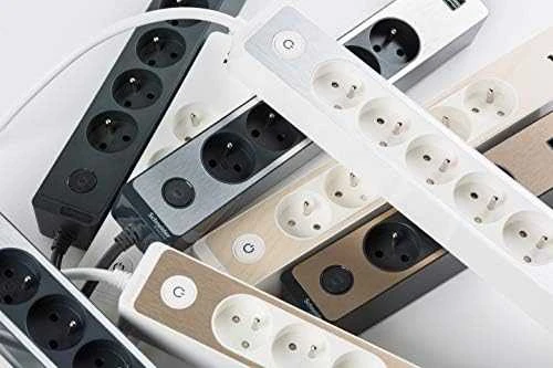 Schneider Electric Odace viršįtampių apsauga 5 lizdai 3 m balti (ST9353W)