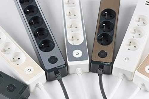 Schneider Electric Odace viršįtampių apsauga 5 lizdai 3 m balti (ST9353W)