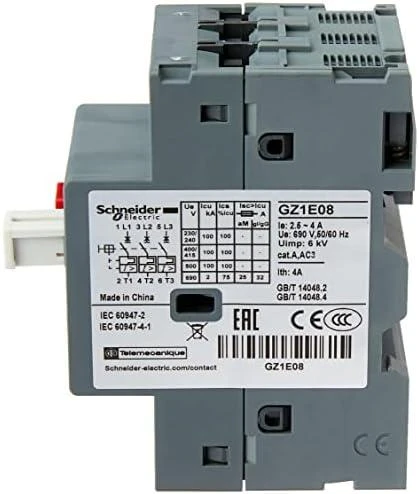 Schneider Electric Schneider Motor grandinės pertraukiklis 3P 1.1kW 2.5-4A GZ1E08