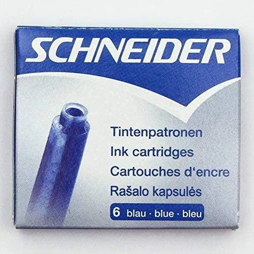 Schneder Rašalo kapsulės Schneider, trumpos, mėlynos, (6vnt.) 1223-405