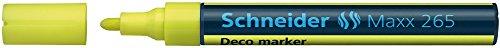 Kreidinis žymeklis SCHNEIDER Deco Marker Maxx 265, apvali galvutė, geltona sp.