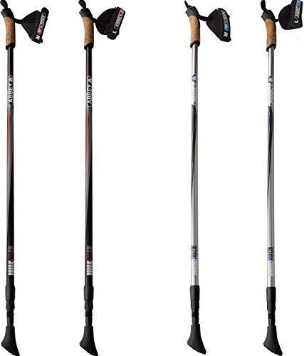 Mėlyna Šiaurietiško ėjimo lazdos ABBEY NORDIC WALKING 21SR ZZB Sidabrinis pilkas/Juodas/Mėlyna
