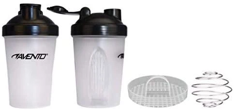 Schreuders Sport Gertuvė AVENTO Shaker 21WE 400ml Transparent/Juodas