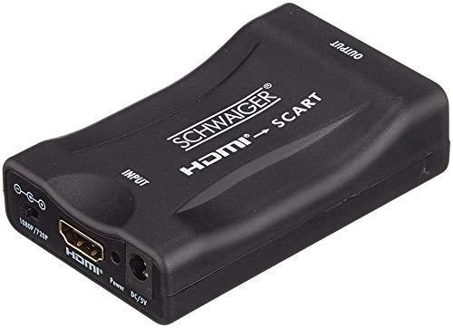 HDMI į SCART vaizdo keitiklis su įvesties jungtimis