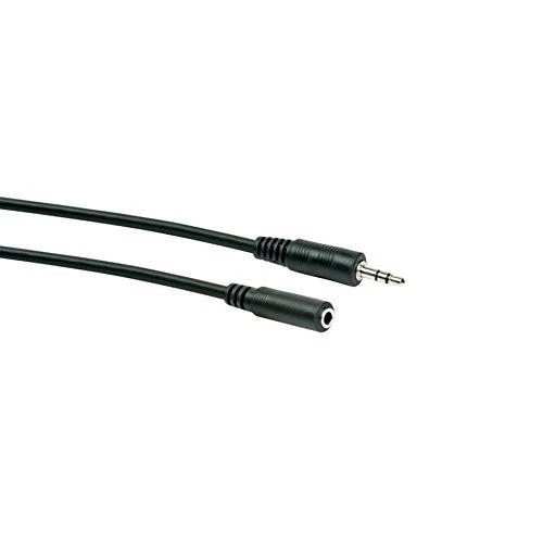 Juodas 3.5mm garso ilgintuvo kabelis