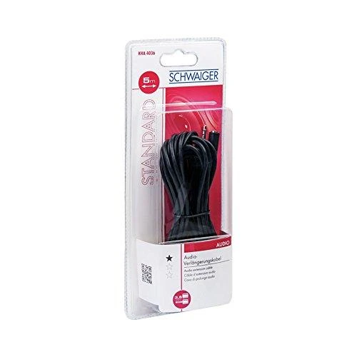 Kabelis Schwaiger Jack 3.5mm - Jack 3.5mm 5m juoda (KHA4036533)