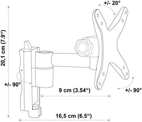 Laikiklis Schwaiger Schwaiger WAH 13"-30" 1TFT 2Gelenke Max.18Kg juodas