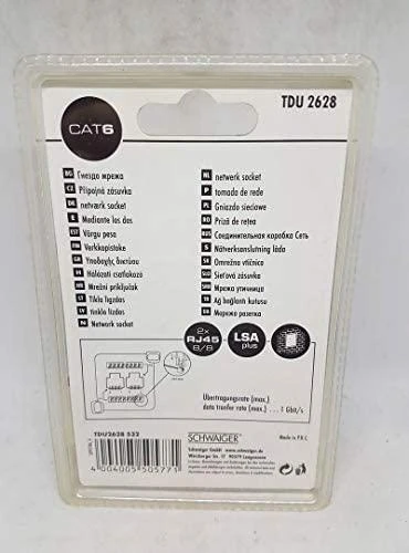 Schwaiger Schwaiger TDU2628532 RJ-45 elektros lizdas, baltas